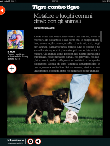 Tigre contro tigre - Metafore e luoghi comuni, ditelo con gli animali - di Margherita d'Amico - da Repubblica sera